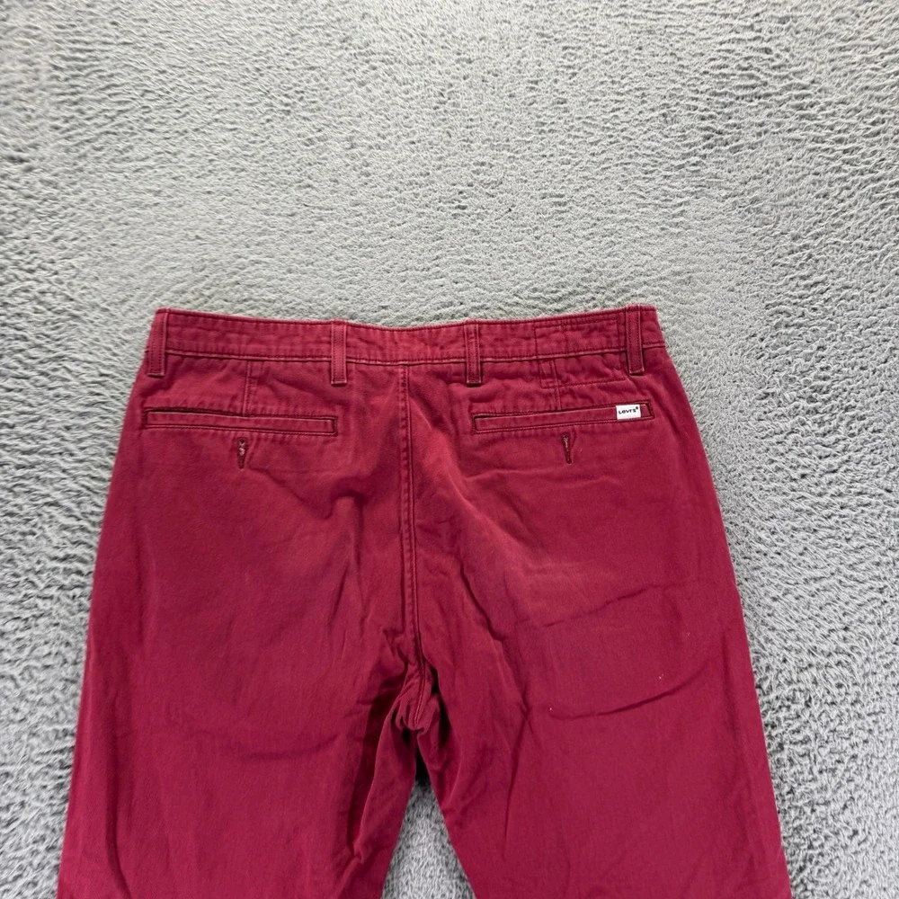 Levi's Pant Mens 36x30 Red Cotton Jogger Tapered Leg Streetwear Workwear Stretch